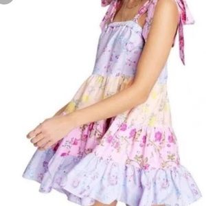 Loveshackfancy X Target Jeanne Floral Mini Ruffle Dress Sz X-Small NWT